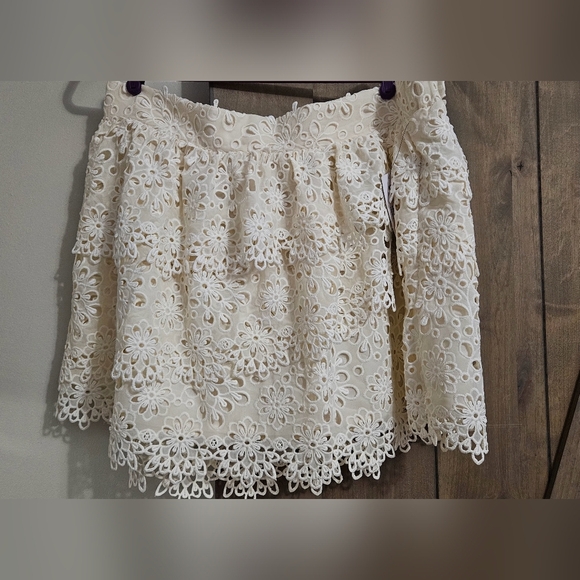 MISA Hylton for INC Eyelet Skirt in Cream . Size XXL NWT - Picture 5 of 13